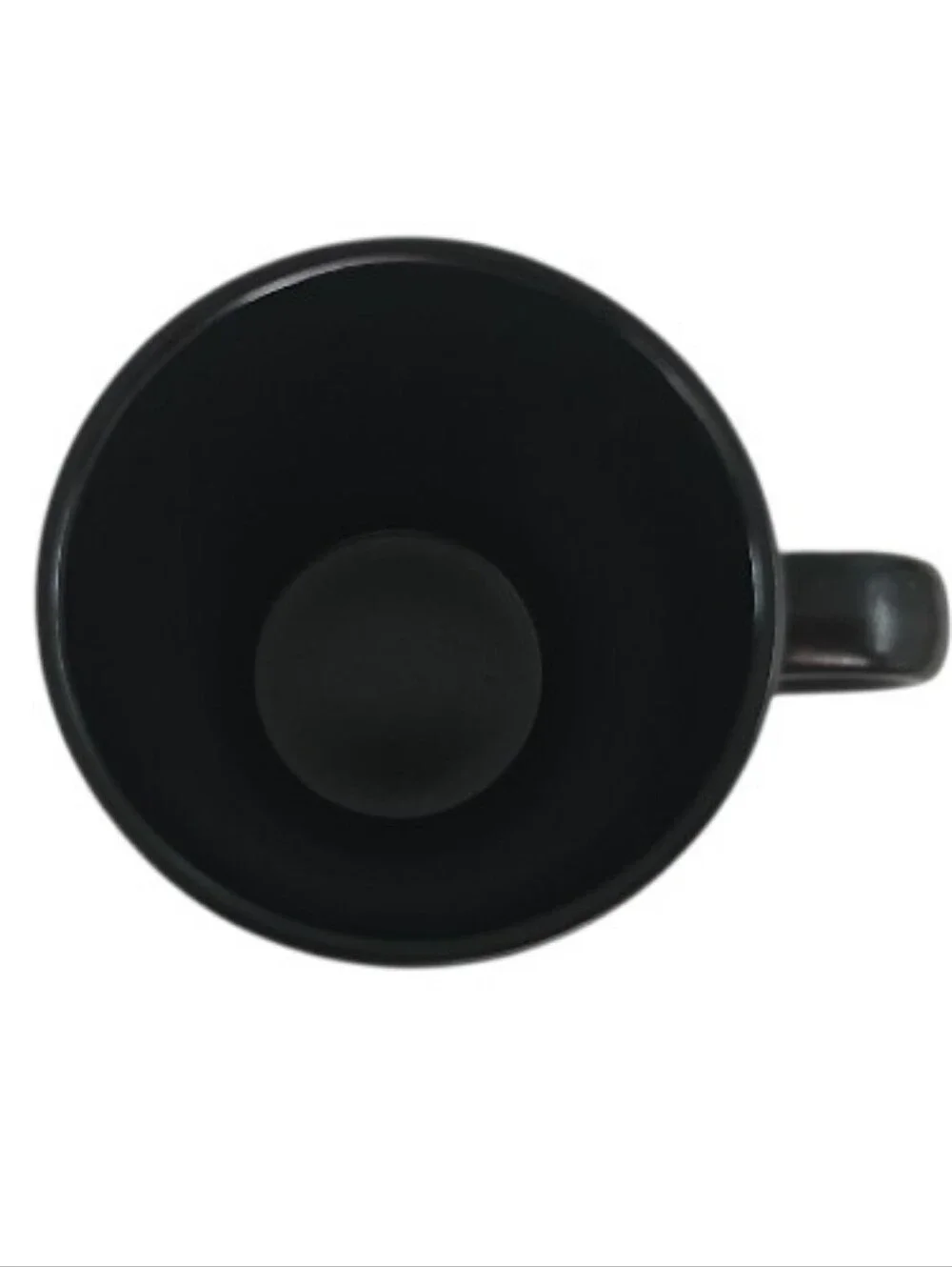 Hand Painted Black Espresso Cup Saucer Set 2 Modern Artisan Pottery Demitasse